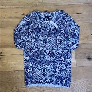JCrew NWT S indigo mermaid merino wool sweater